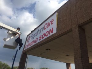 custom outdoor coming soon banner